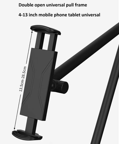 OUTMIX 360 Adjustable Metal Desktop Stand Long Arm Tablet Stand Bed Desktop Lazy Bracket Support for iPad 12.9 Smartphone Holder