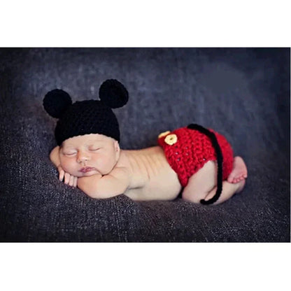 Newborn Photography Props New Born Baby Crochet Knit Costume Accessories Infant Photo Shoot Clothes Newborn Shooting