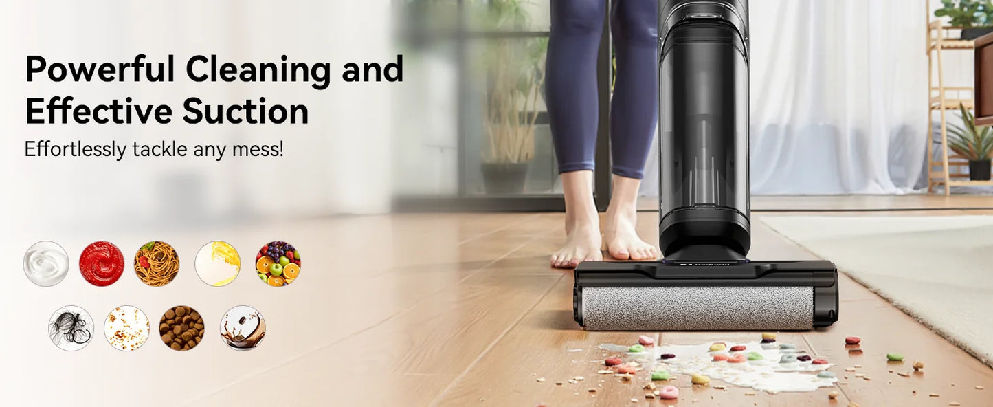 Redroad H15 Wet Dry Vacuum Cleaner 20000Pa,35Mins Runtime Cordless Vacuum Cleaner, Cordless Vacuum and Mop All in One,Self-Cleaning for Hard Floors Sticky Messes and Pet Hair