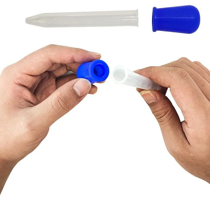 10Pcs/Set 5ml Silicone Plastic Pipette School Lab Experiment Supplies Dropper Feeding Medicine Liquid Eye Ear Pipette Dropper