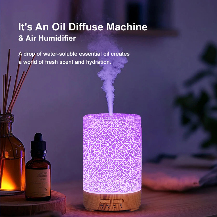 Essential Oil Aroma Diffuser Fragrance Cool Mist Difusor USB Powered Ultrasonic Air Humidifier with 7 Color LED Lights