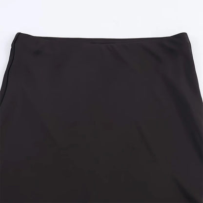 Willshela Women Fashion Solid Lace Side Hem Pleated A-Line Midi Skirt Vintage High Elastic Waist Female Chic Lady Skirts