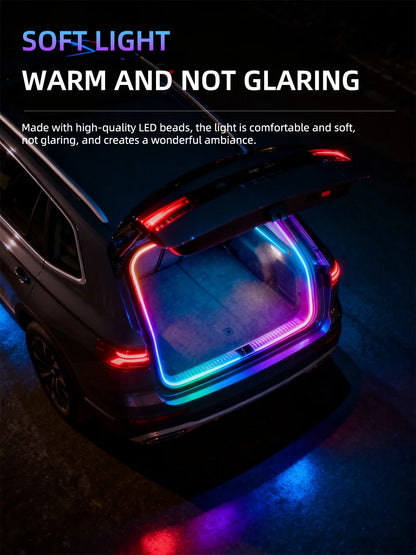 New car universal trunk and trunk lights with colorful lighting APP control LED ambient light RGB decorative light