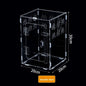 Acrylic Jumping Spider Enclosure 2 Doors Transparent Reptile Feeding Cage Ventilated Design Escape-proof Reptile Habitat