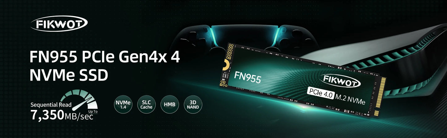 Fikwot FN955 M.2 SSD 4TB 2TB 1TB 7350MB/s PCIe4.0x4 NVMe1.4 M.2 2280 SSD Disk Internal Solid State Drive for PS5 Desktop Laptop