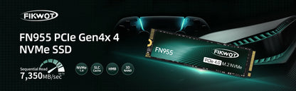 Fikwot FN955 M.2 SSD 4TB 2TB 1TB 7350MB/s PCIe4.0x4 NVMe1.4 M.2 2280 SSD Disk Internal Solid State Drive for PS5 Desktop Laptop