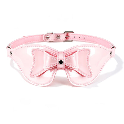 SM Sex Bondage Erotic Costumes Bondage Pink Bow Eye Mask Blindfold Fetish Bdsm Party Women Masquerade Eye Mask Sex Toy For Adult