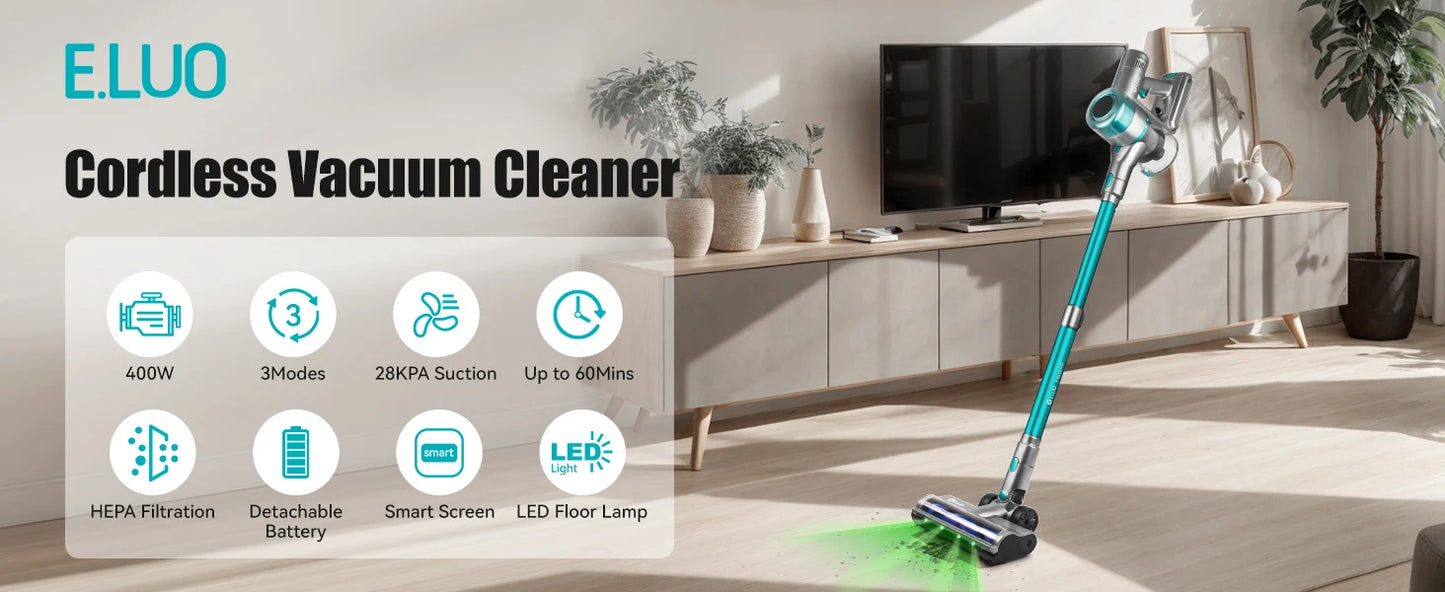 Wireless Vacuum Cleaner, Upgraded Version of Household Green Light Anti Entanglement Floor Brush, Automatic Dust Sensing, Suitable for Hardwood Floors, Carpets, Tiles, Suitable for Hardwood Floors, Carpets, Tiles