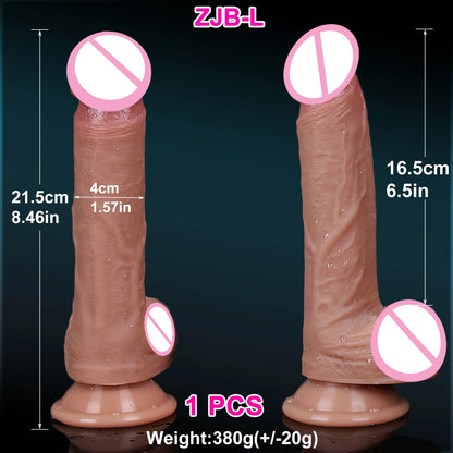 Huge Realistic Brown Giant Long Dildo Soft Silicone Vaginal Masturbators Penis Erotic Toy for Women Suction Cup Thick Glans Dick