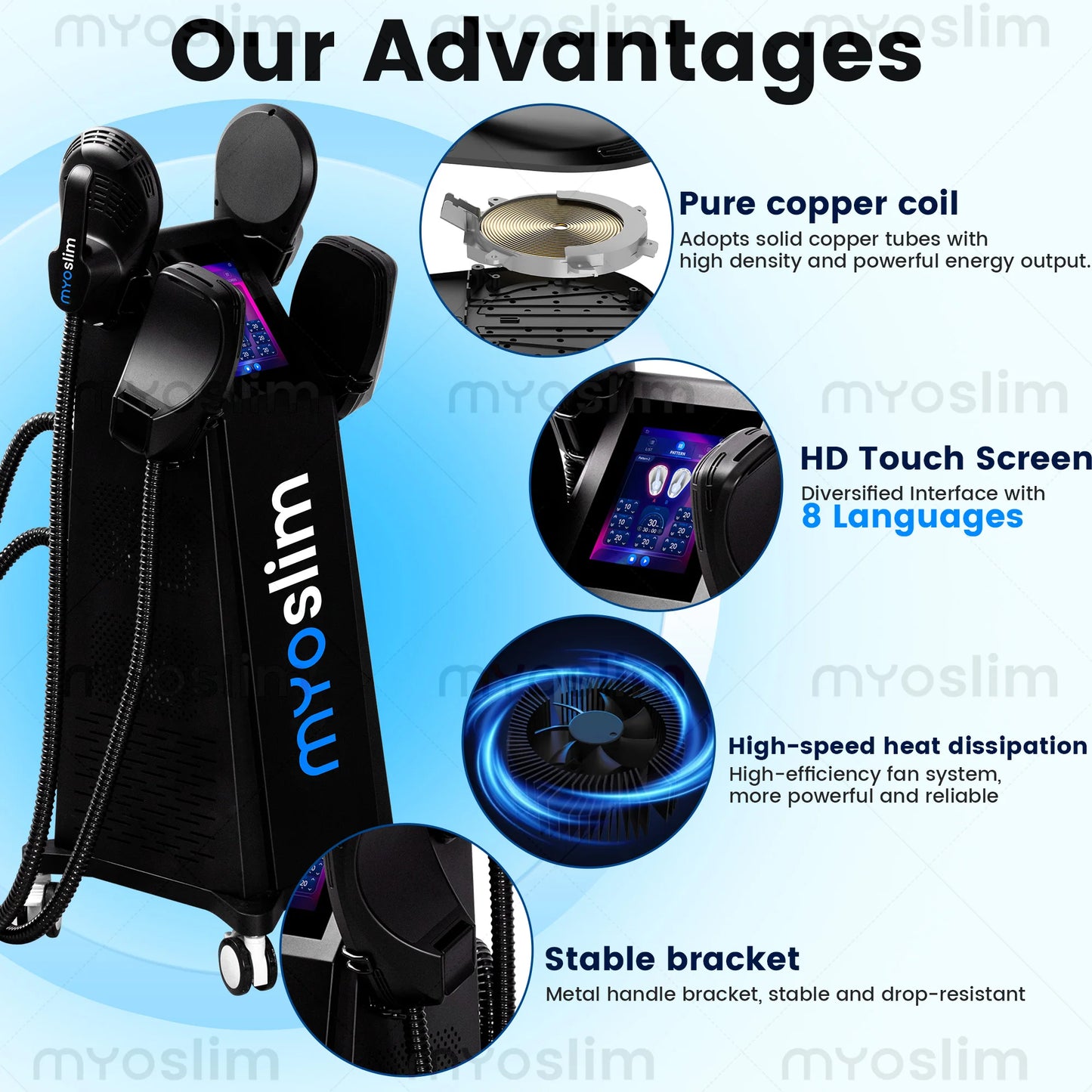 EMS Body Sculpting Machine 6500W MYIMuscle Building Fat Burning Abdominal Weight Loss Fitness Equipment