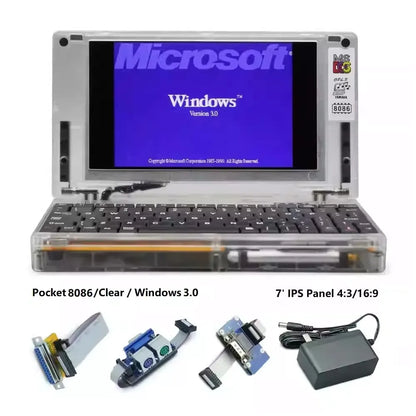 Pocket8086 DOS Computer Windows3.0 8086CPU IBM PC-X Compatible Notebook VGA Graphics Card 768KB RAM 512MB Storage Retro Computer