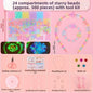 24 Grid DIY Handmade Beaded Kit Toy Creative Colorful Beads Bracelet Making Kit Kawaii Candy Color Beads Toys for Children Girl