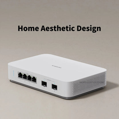 NEW Xiaomi Mi 10G Ethernet Switch 4×2.5G+2×10GMbps Mini Network Switches VLAN Ethernet Splitter Lan Router 6 Ports Hub Switch