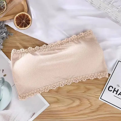 Lace Strapless Bra Women Sexy Tube Top Invisible Push Up Bralette Lady Seamless Underwea Lingerie Summer Chest Wraps Crop Tops