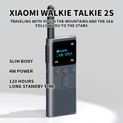 Xiaomi Walkie-talkie 2S Upgraded Version Ultra-light Ultra-thin Support Bluetooth Headset Connection Ultra-long Standby Outdoor-