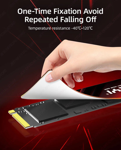 JEYI M.2 2280 SSD Graphene Copper Heatsink - Ultra Thin 0.5mm High Thermal Conductivity Cooling Pad for NVMe/SATA SSD(1/2/5pc）