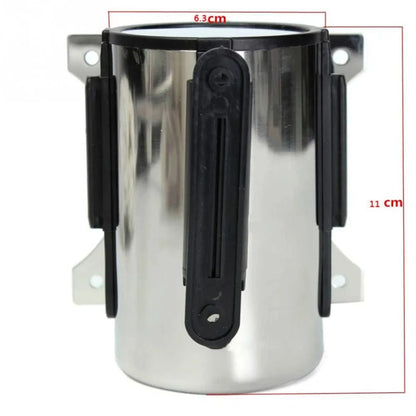 1pc Retractable Ribbon Barrier Crowd Control Outdoor Stainless Steel Wall Mount Red Belt Sport Stanchion Queue Rope Barriers