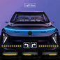 LED Car Hood Decorative Light Strip Start Scan Dynamic Ambient Light Car Daytime Running Light DRL With Turn Signal Lamp 12V