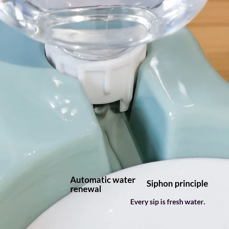 2-in-1 Pet Feeder & Water Dispenser - Anti-Slip Automatic Cat Dog Bowl Circulating Flow Water Feeding Pet Supplies