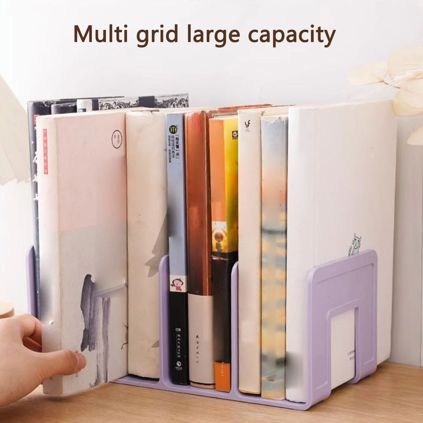 Multifunctional storage bookshelf, storage book stand, desk organizing rack, CD files, school office supplies