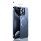 For iphone 16 15 Pro Max Case Raw Titanium Magnetic MagSafe wireless charge Metal frosting Original color protective back cover