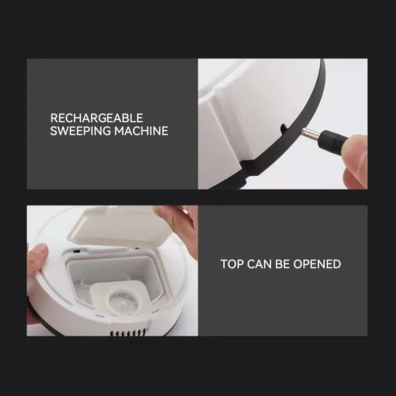 Automatic Electric Floor Vacuum Cleaner 3-in-1 1500Pa USB Rechargeable Wireless Sweeping Mop for Home Office Use
