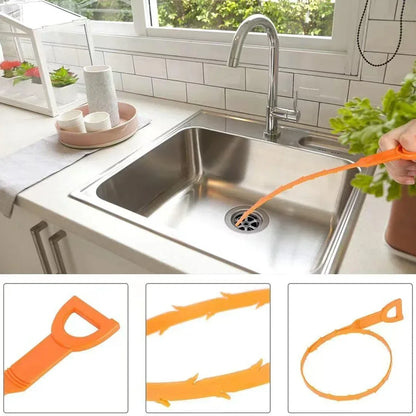 Hair Dredging Hook Sewer Unblock Tools Unblocker Pipes and Sinks Drain Clog Remover Toilet Drainage Outlet Cleaning Supplies
