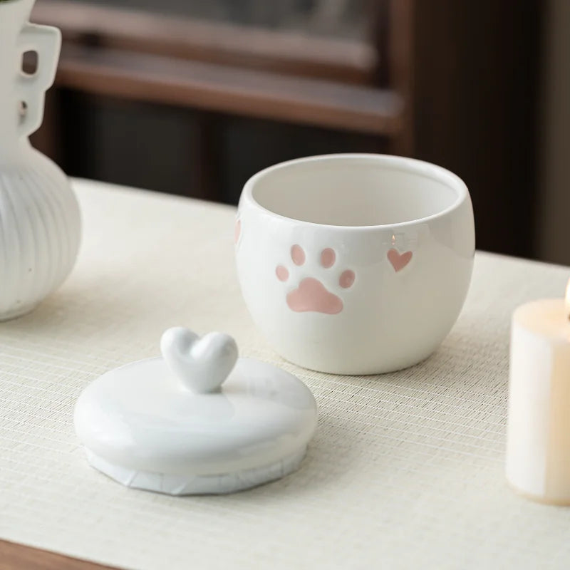Moisture-Proof Sealed Pet Urn for Ashes - Custom Engraved Memorial Keepsake for Small Dogs and Cats, Forever in Heart