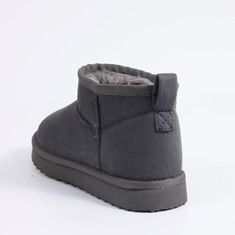 Smile PoP New Winter Cotton Women Boots Warm Suede Women Shoes Casual Plush Mini Cotton Snow Boots Nonslip Furry Ankle Shoes