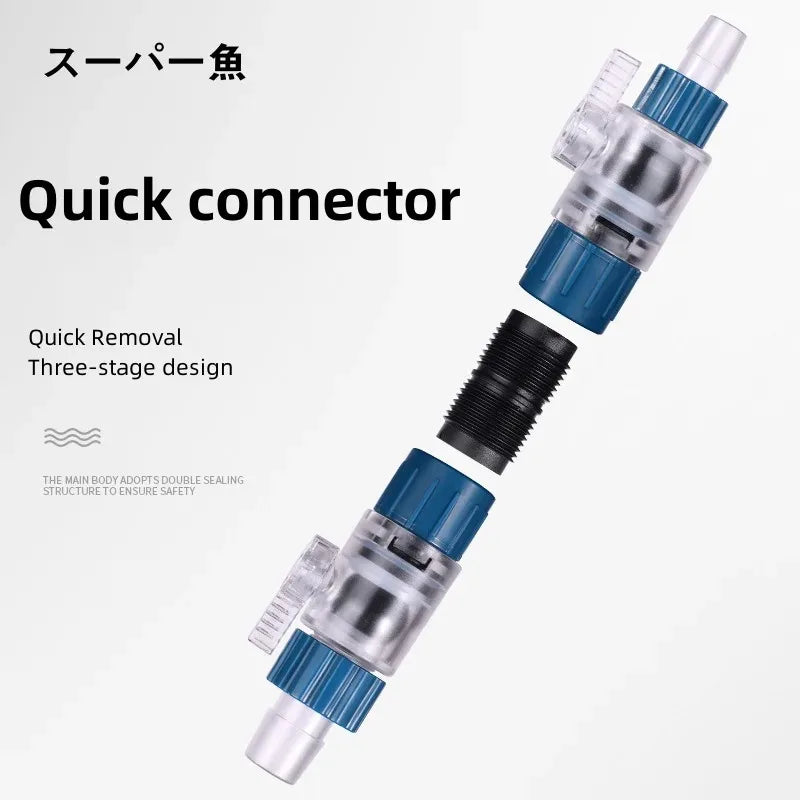 12/16mm Aquarium Water Control Valve Hose Double Tap Quick Release Connector Fish Tank Filter Barrel Replace Connector Acuarios
