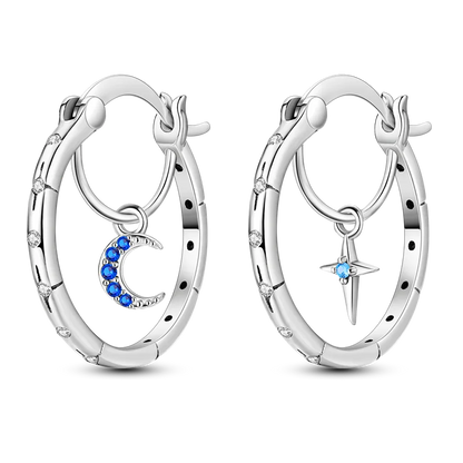 925 Sterling Silver Earrings Jewelry Hoop Flower Ear Studs Campanula Sparkling Pave Earring Wedding Gift For Women Anniversary