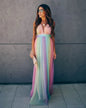 Sexy Deep V-neck Tulle Maternity Dresses Lace Hollow Horn Long-sleeved Feather Trailing Dress Photo Photography Props Vestidos