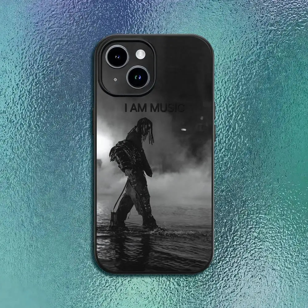I AM MUSIC Playboi C-Carti Phone Case For IPhone 11 12 13 14 15 16Pro Max Plus Classic Black Soft Shell