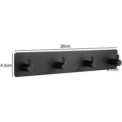 Stainless Steel Self-Adhesive Hooks Towel Holder Coat Hooks Strong Hardware Hanging Hook Metal Sticky Hooks Bathroom Accessories