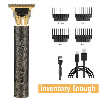 2025 T9 HairClipper Beard Shaving Body Hair Trimmer Clippers Electric Machine Men Haircut Machine  Barber ShaverDragon Carved