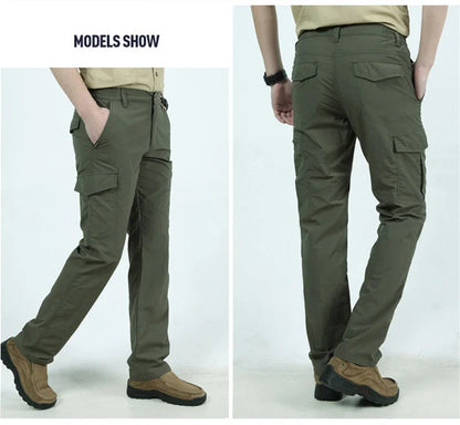 2026 Outdoor Waterproof Tactical Cargo Pants Men Breathable Summer Casual Army Military Long Trousers Male Quick Dry Cargo Pants