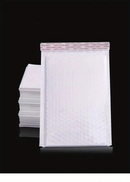 10/50pcs Composite Pearlescent Film Bubble Bag White Garment Packaging Express Bag Thickened Envelope Foam Waterproof Bubble Bag