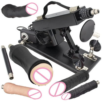 FREDORCH Sex Machines More Attachment Masturbating Pumping Sex Gun Adjustable with Dildo Couples Sex Toy Love Machine for Couple