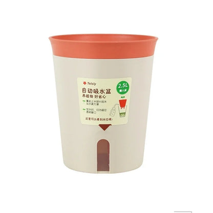 Self Watering Plant Pots Plastic Flowerpot Planter with Drainage Holes Hydroponics Flower Pot Plastic Lazy Automatic Plants Pot