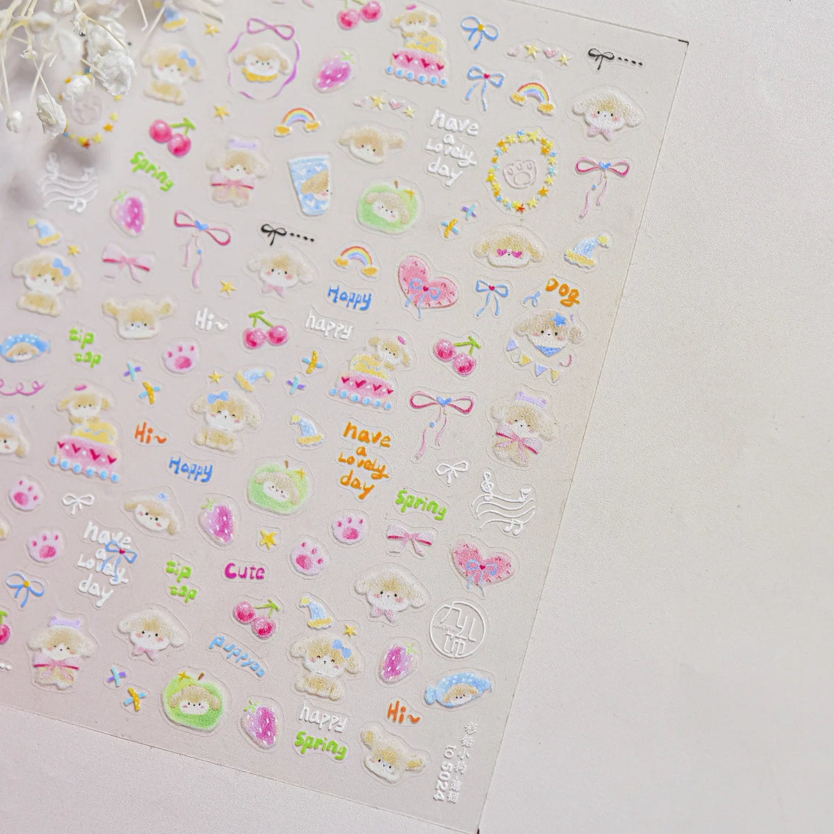 Iridescent Water Bubbles Shiny Stars Colorful 5D Nail Art Stickers Dreamy Water Drop Self Adhesive Decorations Manicure Decals