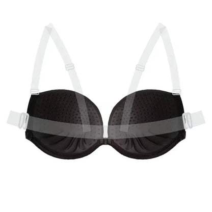 Multiway Backless Bra Push Up - Invisible Bralette with Removable Transparent Straps for Bridal, Evening Wear, Sexy Lingerie