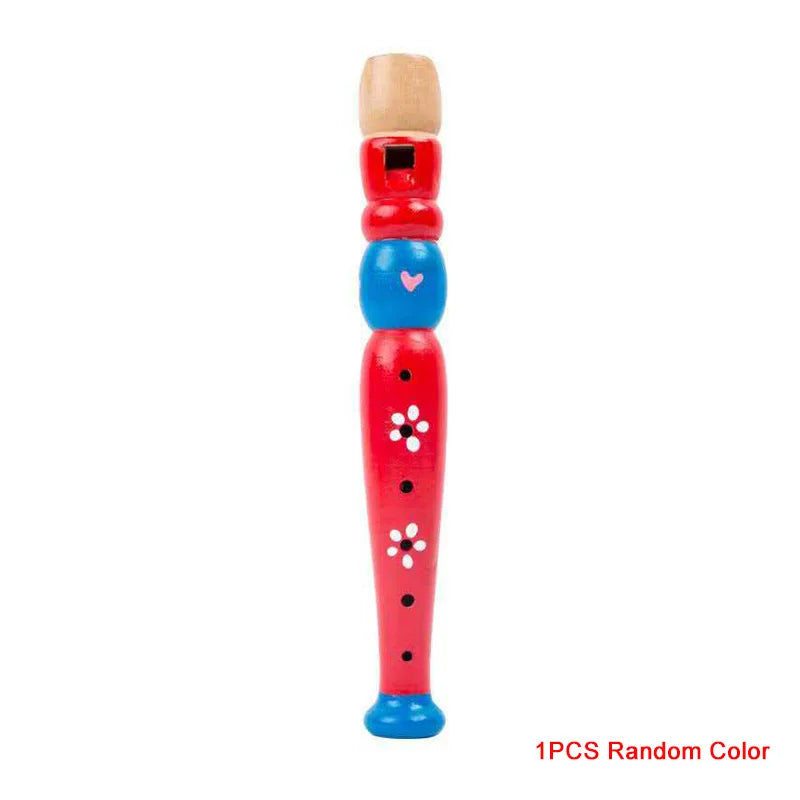 Wooden Music Instruments for Kids Rhythm Maracas Castanet Flute Jingle Bells Harmonica Trumpet Fiesta Carnival Party Favors
