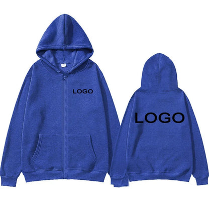Customized Printed Zipper Hoodies Men Fashion Long Sleeve Zipper Up Sweatshirts Women Casual Personality Hoody Pullover Sudadera