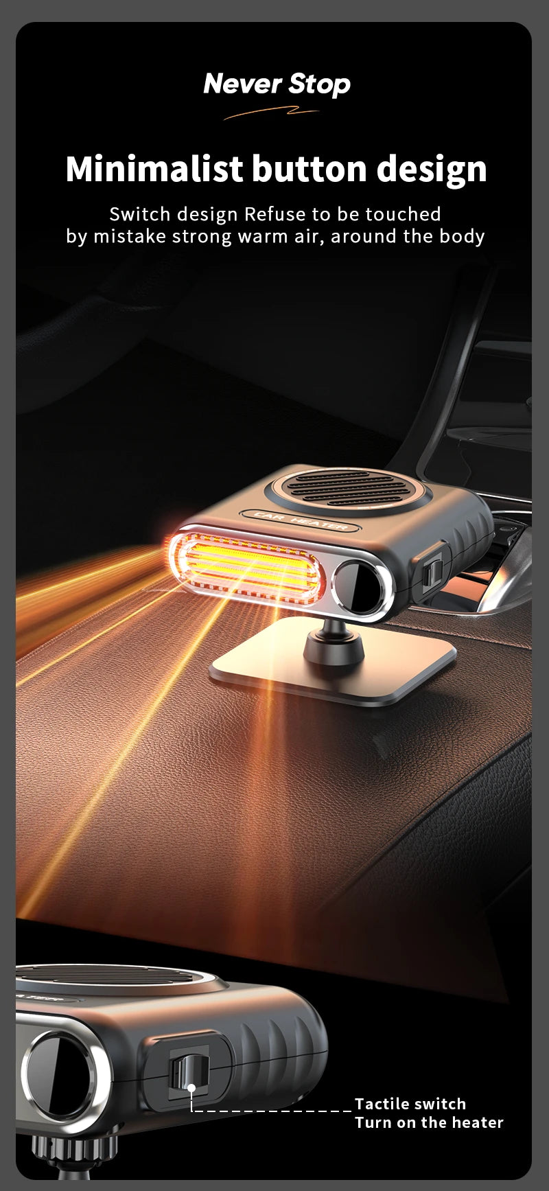12v/24v digital display 150W car heater 2 gear speed regulation for defrosting defogging heating Air Purification 2026 ﻿