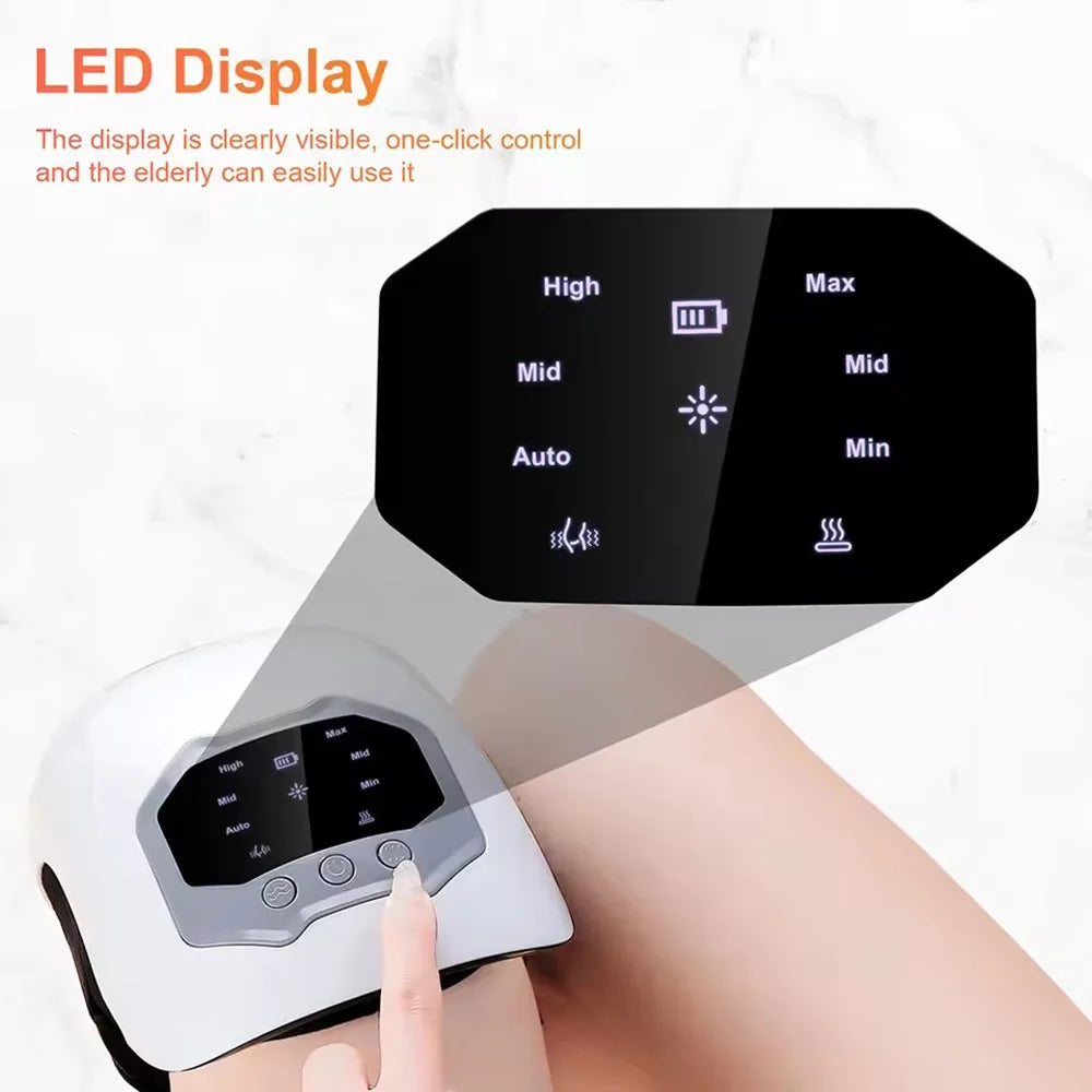 Wireless Smart Knee Massager 3-in-1 Hot Compress Knee Massager Infrared Heat and Knee Pain Relief Elbow Shoulder Massagers