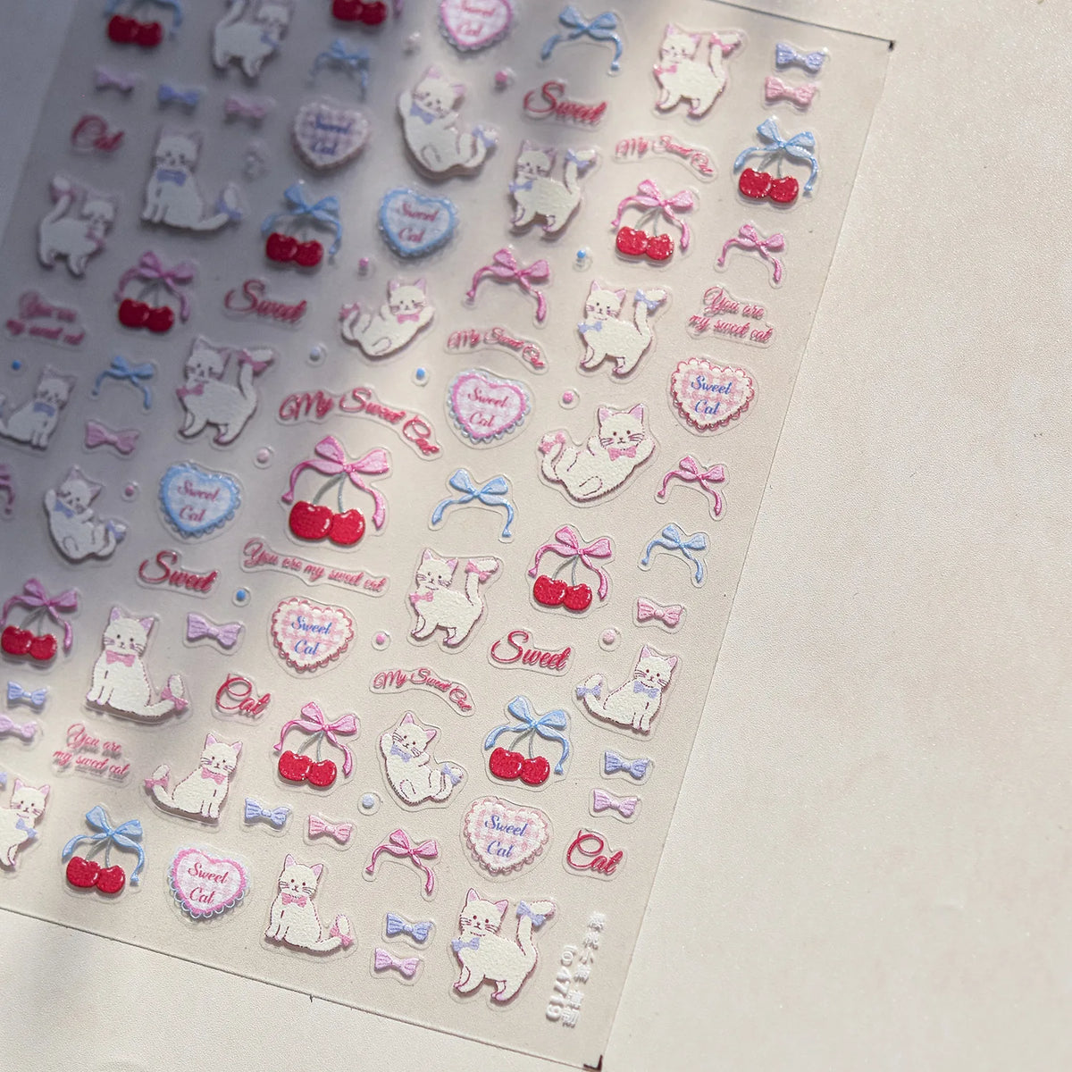 Colorful Balloon Cute Puppy Flower Cherry Bowknot Love Happy Dog Animal Self Adhesive Nail Art Sticker Decoration Manicure Decal