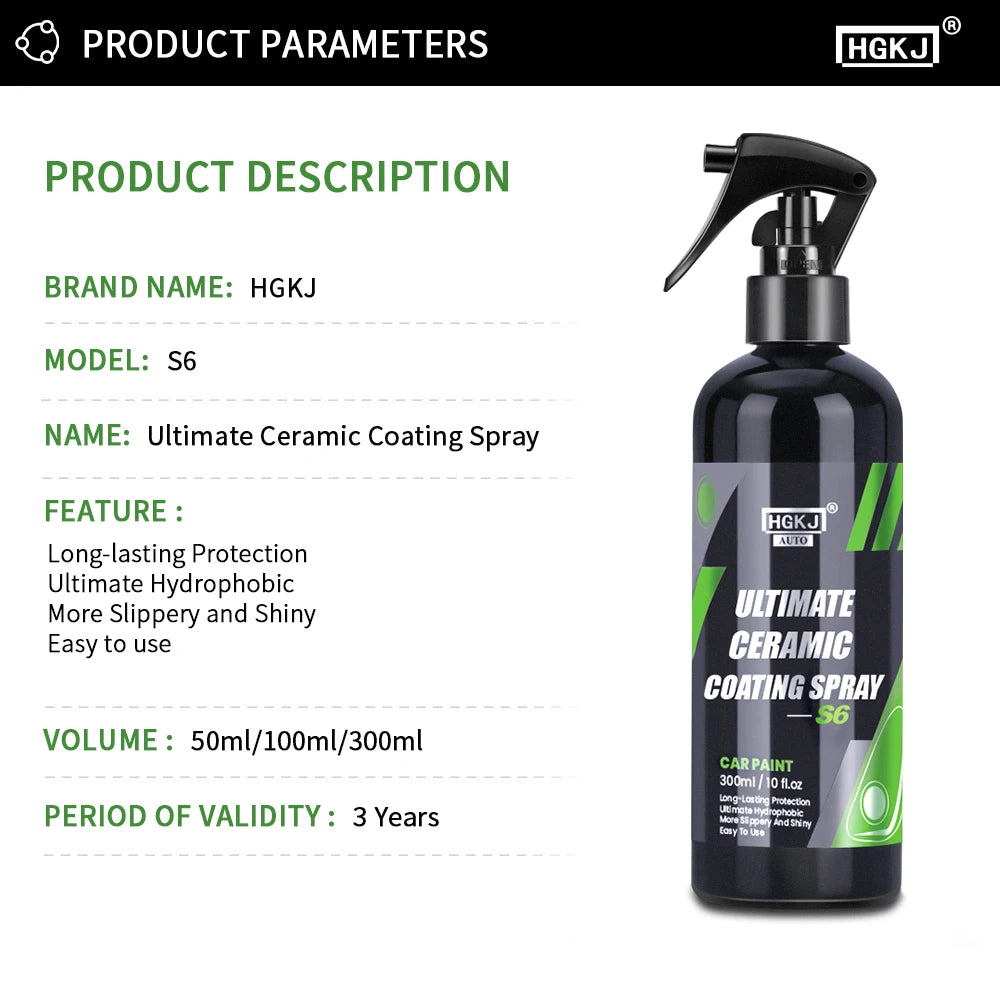 Ultimate nano ceramic coating. Car nano crystal spray. Brilliant gloss restoring crystal polish,protects paint, enhances shine