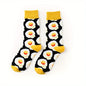 1 pair of food series creative avocado printed pattern medium tube socks for men  trendy socks for couples  socks men socks