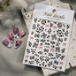 5D Pink Leopard Print Nail Art Stickers 8x10cm Pink/Black/Brown Leopard Nail Decal DIY Manicure Adhesived Leopard Slider