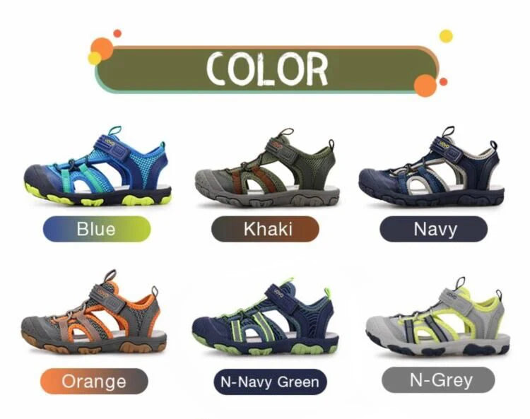 New Arrival Children Footwear Closed Toe Sandals For Little And Big Sport Kids Summer Shoes Eur Size #25-35